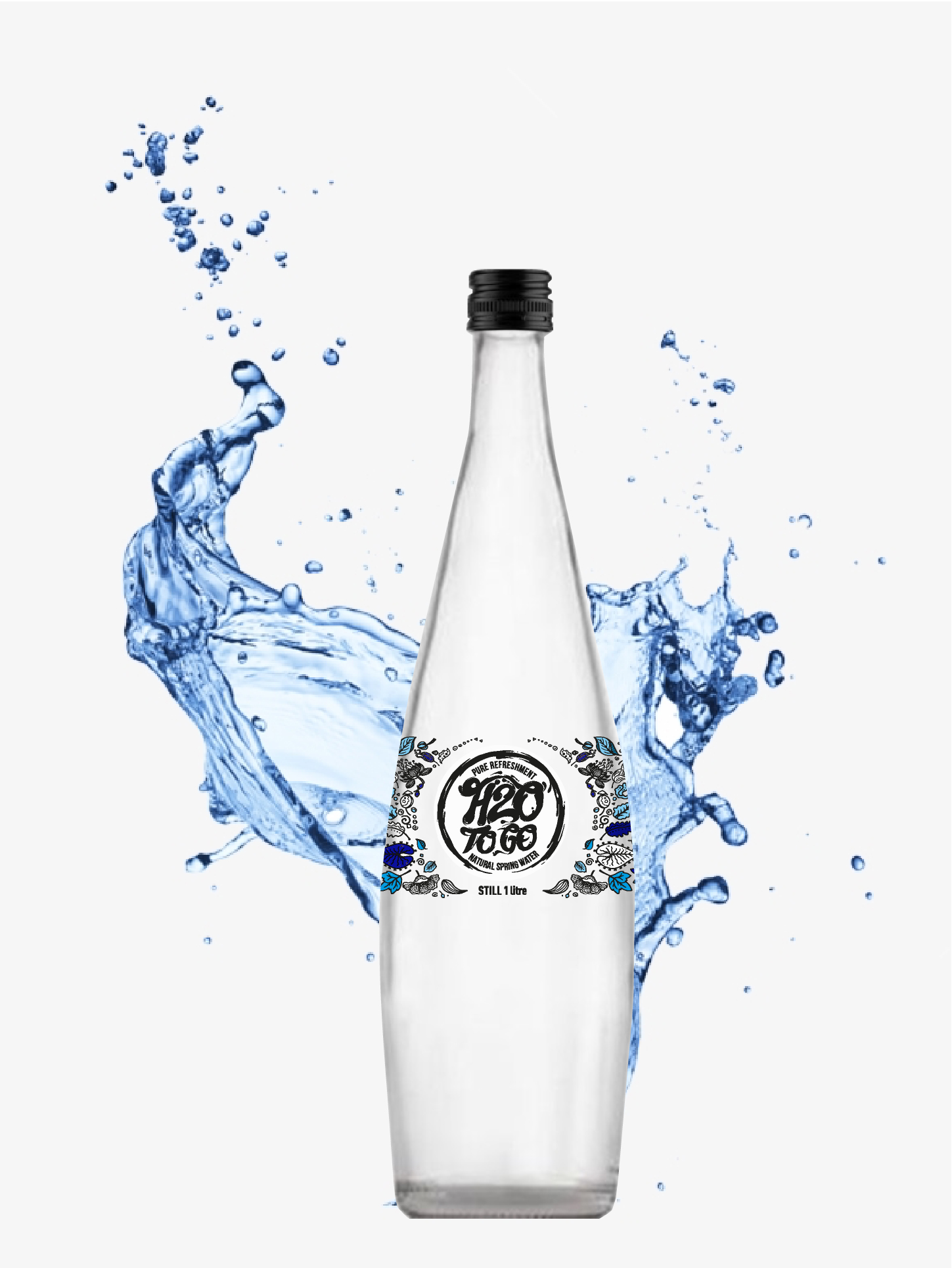 H20 To Go - Glass Bottle 250ml